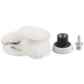 Wool Polishing Pads with Hook & Loop Drill Adapter